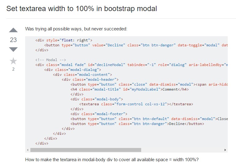Set Textarea width to 100% in Bootstrap modal