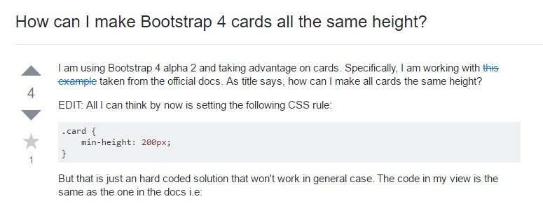 Insights on  precisely how can we  build Bootstrap 4 cards  all the same tallness?